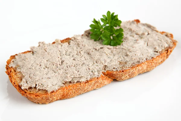 Brot mit Leberwurst — Stockfoto