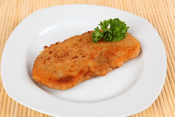 Cutlet on a plate — Stock Photo, Image