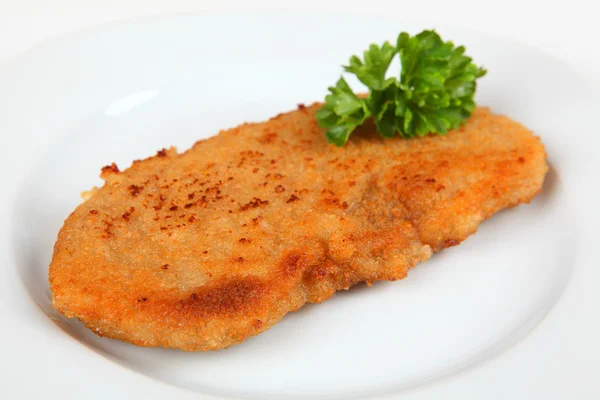 Schnitzel auf einem Teller — Stockfoto