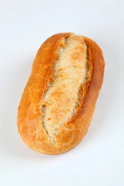 长棍面包与白色背景 — 图库照片