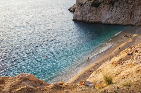 Praia bonita de Kaputas no mar Mediterrâneo, Turquia — Fotografia de Stock