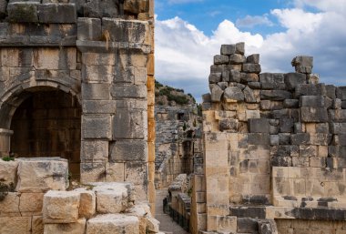Türkiye 'deki antik söz yazarı Myra binaları Demre