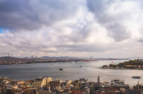Cityscape da Torre Galata em Istambul, Turquia — Fotografia de Stock
