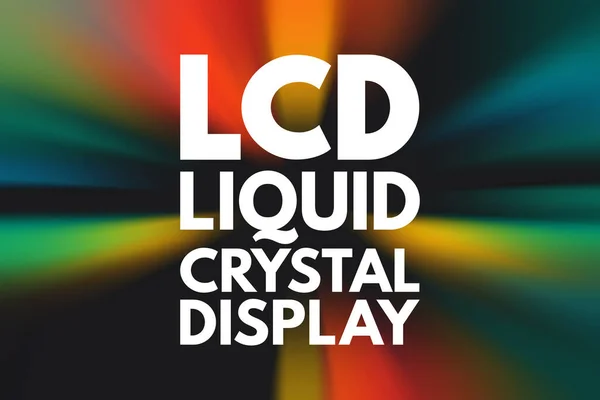 LCD - Liquid Crystal Display acronym, technology concept background
