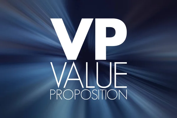 Value Proposition Acronym Business Concept Background — 图库照片