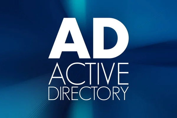 Acrónimo Active Directory Fondo Concepto Tecnológico —  Fotos de Stock