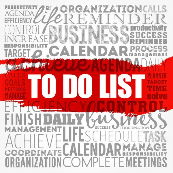 To Do List word cloud collage, business concept background