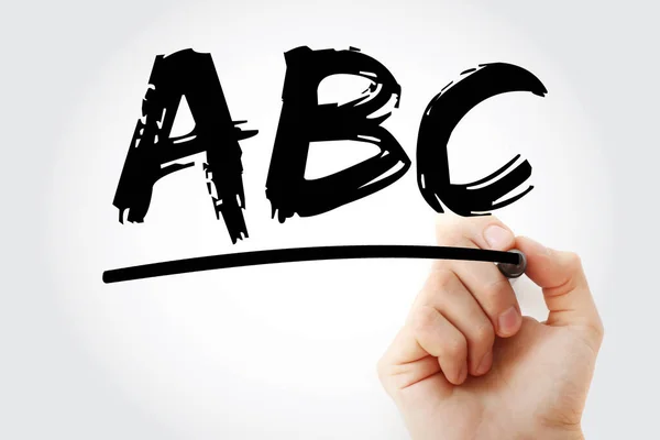 Abc Ambition Belief Change Akronym Geschäftskonzept Hintergrund — Stockfoto