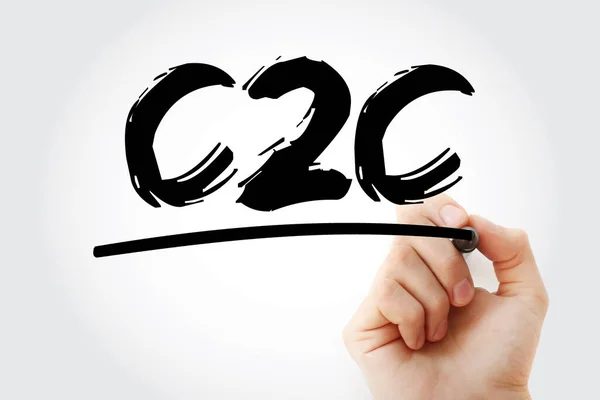 C2C Client Client Acronym Text Marker Concept Background — Stock Photo, Image