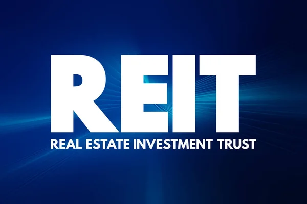 Reit Real Estate Investment Trust Sigla Fundo Conceito Negócio — Fotografia de Stock