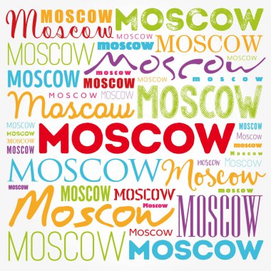 Moskova duvar kağıdı kelime bulut, seyahat kavramı arka plan