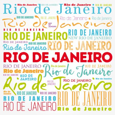 Rio de Janeiro Duvar kağıdı kelime bulut, seyahat kavramı arka plan