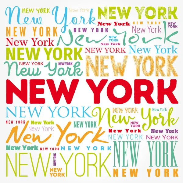 New York Wallpaper Woord Wolk Reizen Concept Achtergrond — Stockfoto