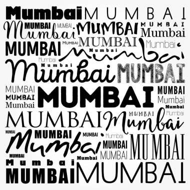 Mumbai duvar kağıdı kelime bulutu, seyahat konsepti geçmişi