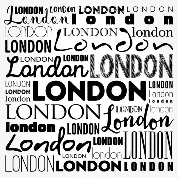 London Wallpaper Word Cloud Travel Concept Background — стокове фото