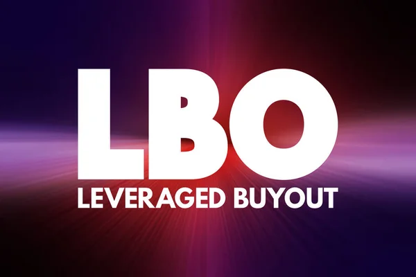 Lbo Leveraged Buyout Acronym Business Concept Background — Stock Photo, Image