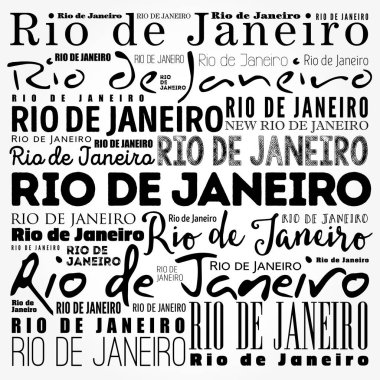 Rio de Janeiro Duvar kağıdı kelime bulut, seyahat kavramı arka plan
