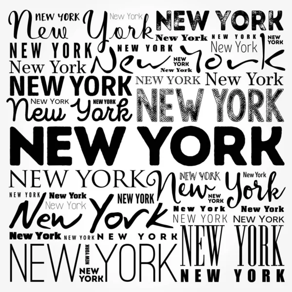 New York Wallpaper Woord Wolk Reizen Concept Achtergrond — Stockfoto