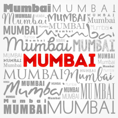 Mumbai duvar kağıdı kelime bulutu, seyahat konsepti geçmişi