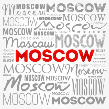 Moskova duvar kağıdı kelime bulut, seyahat kavramı arka plan
