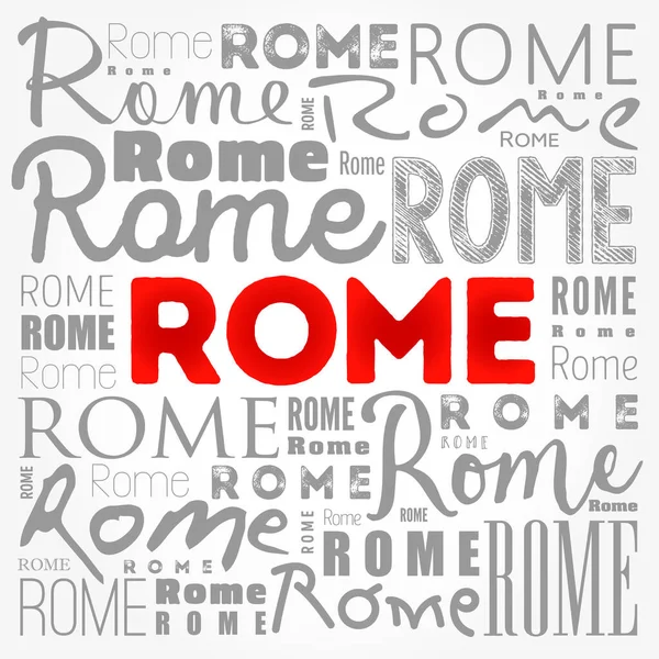 Rome Wallpaper Woord Wolk Reizen Concept Achtergrond — Stockfoto