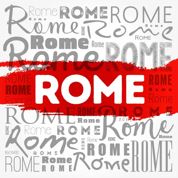 Rome Wallpaper Woord Wolk Reizen Concept Achtergrond — Stockfoto