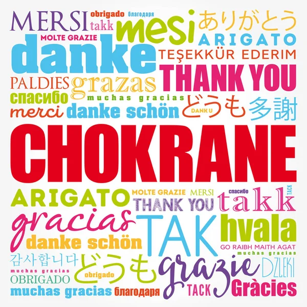 Chokrane Thank You Arabic Middle East North Africa Word Cloud — Stock Photo, Image