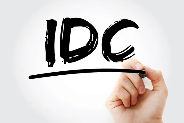 Idc Lista Verificação Diagnóstica Internacional Acrônimo Com Marcador Fundo Conceito — Fotografia de Stock