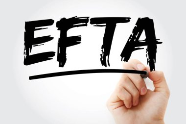 EFTA - Kalemli Avrupa Serbest Ticaret Derneği kısaltması, iş konsepti geçmişi