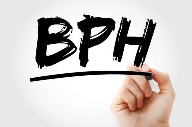 BPH - İyi huylu protez hiperplazya kısaltması işaretleyici, sağlık konsepti geçmişi