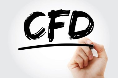 CFD - Contract For Difference acronym with marker, business concept background clipart