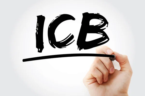 Icb Industry Classification Benchmark Acronym Marker Technology Concept Background — Stock Photo, Image
