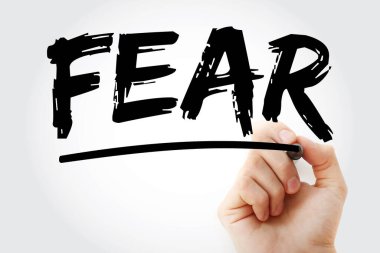 Korku - Her şeyle yüzleş ve kısaltmayı kalemle yükselt, konsept arka plan