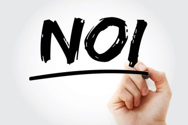 NOI - İşletme konsepti arka planında işaretleyici ile İnternet İşletme Kısaltması