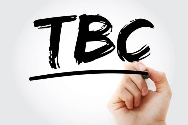 TBC - İşaretli kısaltma, iş konsepti geçmişi ile tamamlanacak