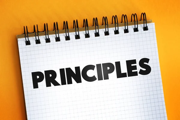 Not defterindeki ilkeler metni, iş konsepti geçmişi