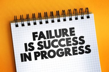 Başarısızlık İlerleme metninde Başarı Not defterindeki alıntıdır, konsept arkaplan