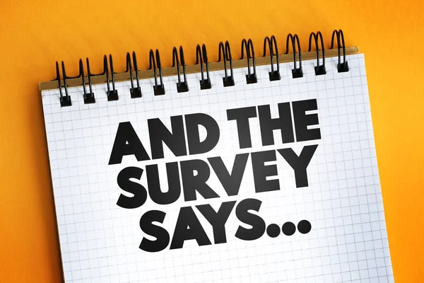 Ve The Survey diyor ki... Not defterindeki metin alıntısı, kavram geçmişi