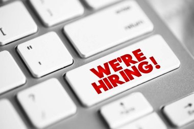 Klavyede işe alma düğmesi, konsept backgroun