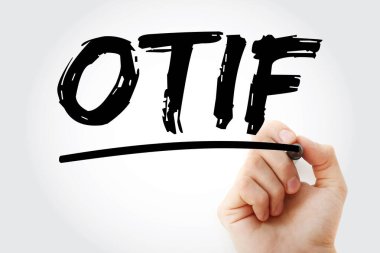 OTIF - keçeli kalemle tam kısaltma zamanında, iş konsepti