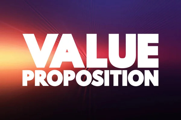 Value Proposition Text Quote Concept Backgroun — Stock Photo, Image