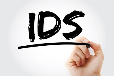 IDS - İşaretleyici ve teknoloji konsepti arka planında İstila Algılama Sistemi kısaltması