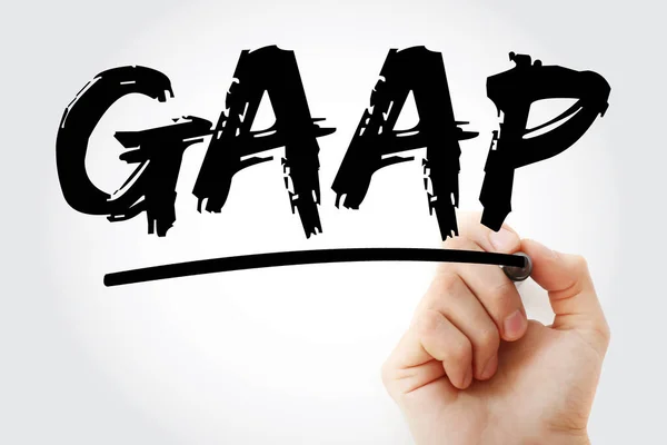Gaap Generally Accepted Accounting Principles Acronym Marker Business Concept Background — Stock Photo, Image