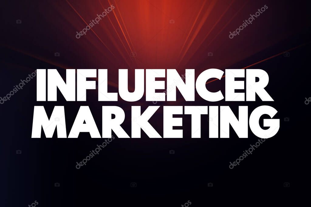 Influencer Marketing text quote, concept backgroun