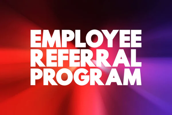Employee Referral Program text quote, concept backgroun