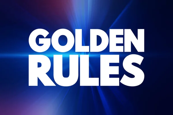 Golden Rules Tekst Citaat Concept Achtergrond — Stockfoto