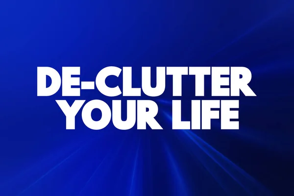 Clutter Vida Cita Texto Concepto Fondo — Foto de Stock