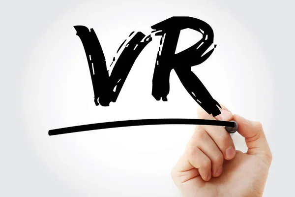 Acrónimo Realidad Virtual Con Marcador Fondo Concepto Tecnología —  Fotos de Stock