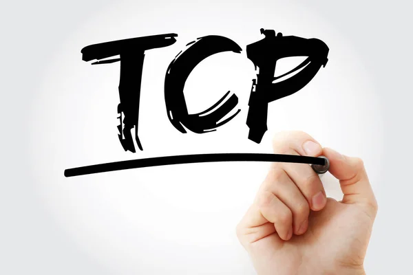 Tcp Şaretleyicili Aktarım Denetim Protokolü Kısaltması Teknoloji Kavramı Arka Planı — Stok fotoğraf