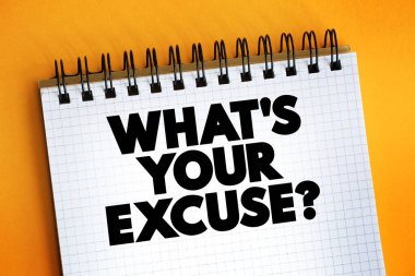 Mazeret sorunuz nedir? Not defterindeki kısa mesaj, kavram arka grubunda